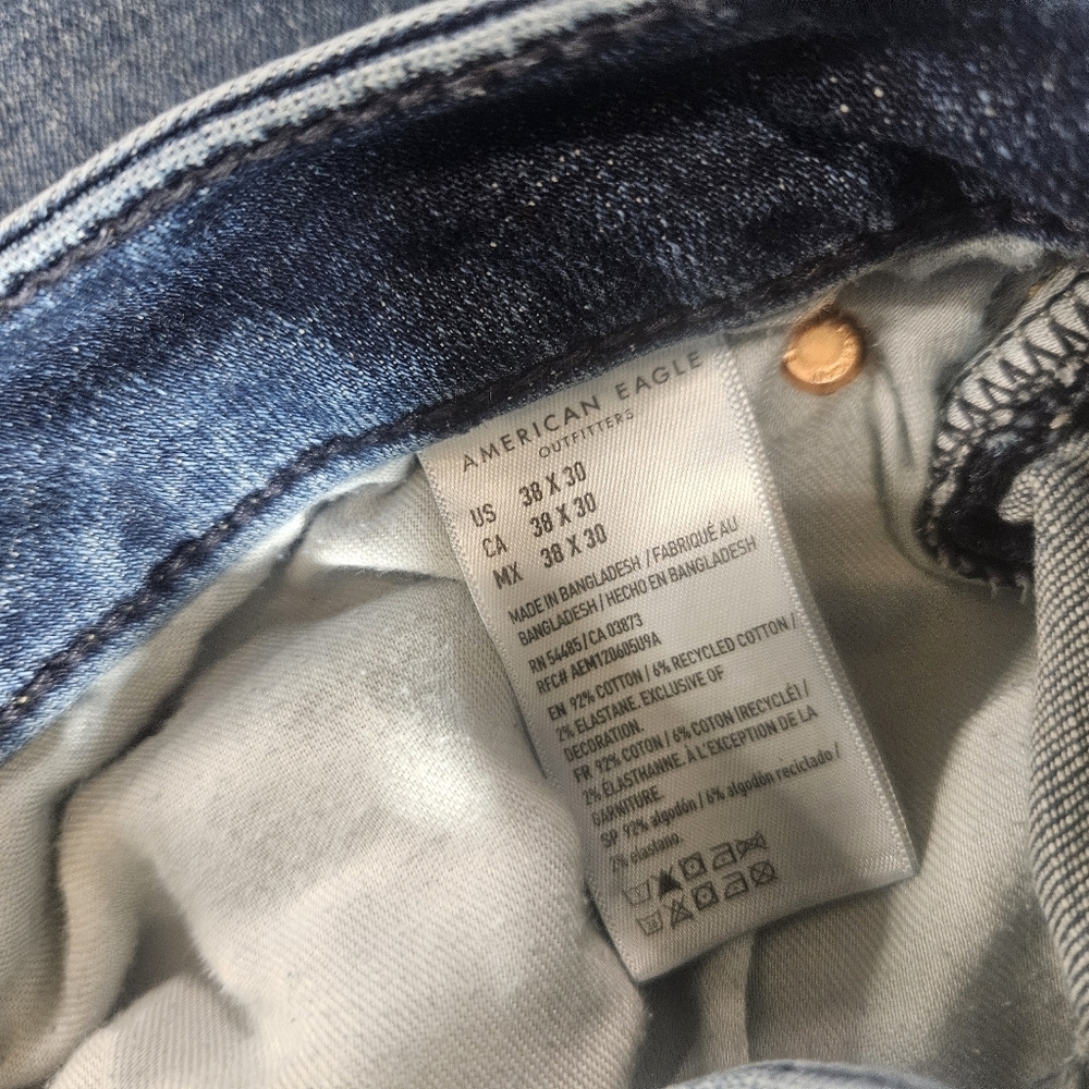 American Eagle AirFlex+ Bootcut Jeans 38x30 Medium Wash - Picture 8 of 9
